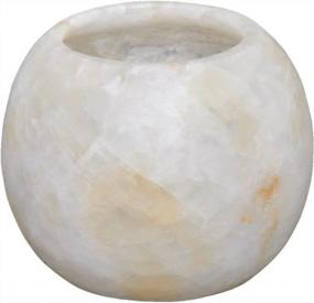 img 2 attached to 🕯️ Alabaster Tealight and Votive Candle Holder - Egyptian Inspired Decor for Home - Natural Stone with Soothing Glow