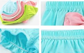 img 1 attached to 👶 Cotton Ruffle Bow Bloomers for Baby Girls - Newborn, Infant, Toddler, 0-4T - Diaper Covers Briefs Underwear Set