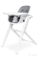 4moms connect high chair: revolutionary one-handed, magnetic tray attachment, grow-with-me design – from the makers of the mamaroo – white/grey logo