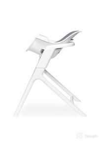 img 1 attached to 4moms Connect High Chair: Revolutionary One-Handed, Magnetic Tray Attachment, Grow-with-Me Design – From the Makers of the mamaRoo – White/Grey