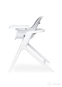 img 2 attached to 4moms Connect High Chair: Revolutionary One-Handed, Magnetic Tray Attachment, Grow-with-Me Design – From the Makers of the mamaRoo – White/Grey