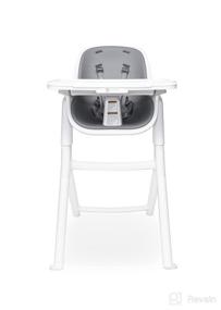 img 3 attached to 4moms Connect High Chair: Revolutionary One-Handed, Magnetic Tray Attachment, Grow-with-Me Design – From the Makers of the mamaRoo – White/Grey