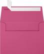 50 pack magenta luxpaper a6 invitation envelopes w/ peel and press seal for 4 5/8 x 6 1/4 cards - printable envelope size 4 3/4 x 6 1/2 (80 lb.) logo
