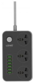 img 2 attached to Surge protector LDNIO SC3604, 3 sockets, C/C, 10A / 2500 W grey/black 2 m