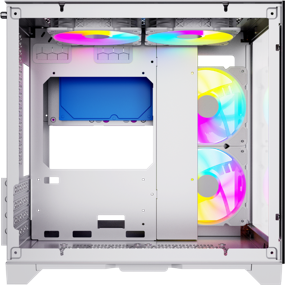 img 2 attached to Powercase Vision Micro, White, Tempered Glass, 4x 120mm 5-color fan, mATX (CVWM-L4)