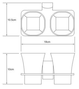 img 2 attached to Стакан для зубных щеток WasserKRAFT Leine K-5028D, белый/хром