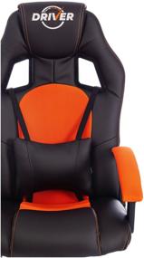 img 2 attached to Computer chair TetChair Driver gaming, upholstery: imitation leather/textile, color: black/orange