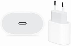 img 1 attached to Быстрое сетевое зарядное устройство для Apple iPhone и iPad, разъем USB-C, 20W, Power delivery (PD) / Original Drop