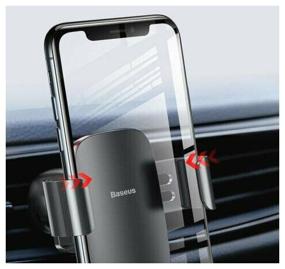 img 2 attached to Baseus Metal Age Gravity Car Mount (Suyl-D01/D09/D0G/D0S) black