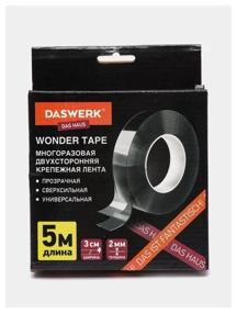 img 2 attached to Adhesive double-sided mounting construction assembly tape transparent Nano tape, 5m, thickness 2mm, Daswerk, 607929