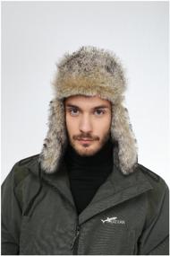 img 2 attached to Hat with earflaps winter KATRAN alpha (Iceland, khaki), Dark khaki, Size: 59-60