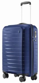img 1 attached to Suitcase NINETYGO, polycarbonate, polypropylene, waterproof, hard bottom, corrugated surface, 65 l
