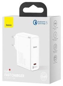 img 2 attached to Сетевое зарядное устройство/Быстрая зарядка Baseus GaN5 Pro Fast Charger C+U 100W EU White (Cable Type-C to Type-C 100W(20V/5A) CCGP090202