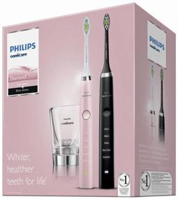 img 2 attached to Philips Sonicare DiamondClean HX9368/35 sonic toothbrush, pink/black