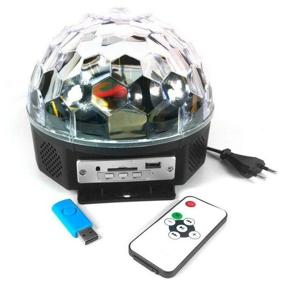 img 2 attached to 🎉 Revitalize Your New Year's Celebrations with the Ultimate Magic Ball Disco Light – Featuring Remote Control, Bluetooth, and USB Flash Drive Support