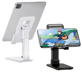 img 2 attached to Table folding stand USAMS US-ZJ059 for phones and tablets with a diagonal of 4.7-13 inches, adjustment of the angle 120°. Color - white