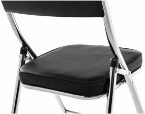 img 2 attached to Woodville Chair, metal/faux leather, black