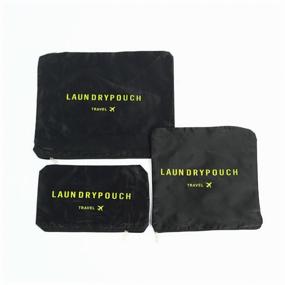 img 2 attached to Travel & Storage Set of 6 Organizer Bags "Laundry pouch" black