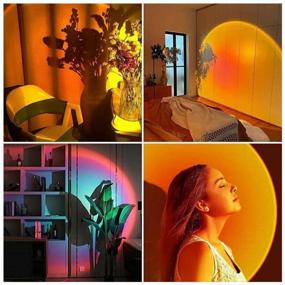 img 2 attached to 🌅 Enhance Your Atmosphere with the Tik Tok RGB Sunset Lamp: 16 Colors Remote-Controlled for Photo and Light Therapy