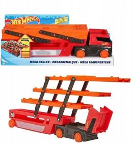 img 2 attached to Car transporter Hot Wheels GHR48, 18 cm, orange