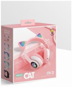 img 2 attached to 🎧 Wireless CAT Bluetooth Headphones: Glow Ears for Kids and Adults