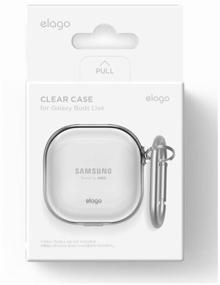 img 2 attached to Elago Clear Hang Case with carabiner for Galaxy Buds Live/Pro, color Transparent (EGBUDSLIVE-CL-TR)