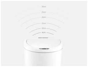 img 1 attached to 🗑️ Xiaomi Ninestars Sensor Trash Can: 10L White Bucket for Smart Waste Disposal