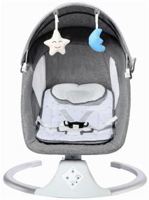 img 2 attached to Sun Lounger Chair with Bluetooth and DU - Electronic Swings for Newborns