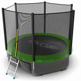 img 2 attached to Frame trampoline EVO Jump Outside 8FT with bottom net 244x244x210 cm, green
