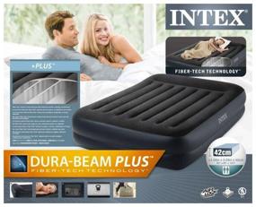 img 2 attached to Inflatable Bed Intex Pillow Rest Raised Bed (64124), 203x152 cm, dark blue