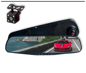 img 1 attached to Car DVR mirror 3 in 1 with rear view camera DVR digital in the car, car recorder, with license plate