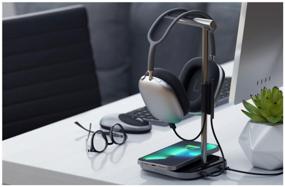 img 1 attached to Подставка для наушников с беспроводной зарядкой Satechi 2-in-1 Headphone Stand with Wireless Charger (ST-UCHSMCM)