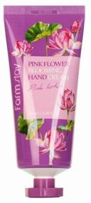 img 1 attached to Farmstay Pink flower blooming Pink lotus hand cream, 100 ml