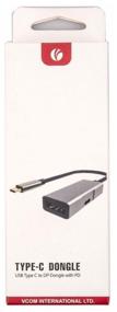 img 1 attached to VCOM USB Type-C to DisplayPort/USB Type-C Converter/Adapter (CU453), 0.2m, gray