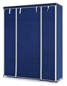 img 1 attached to Folding wardrobe Frame Fabric Storage Wardrobe for clothes, blue