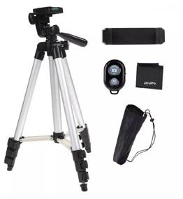 img 2 attached to 📷 DK-3888 Tripod with Remote Control - Ideal for Cameras, Smartphones, and Selfie Rings (Height 1020mm)