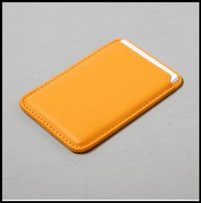 img 2 attached to Case Wallet for Cards and Business Card Holder MagSafe Wallet for Apple iPhone Yellow