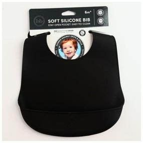 img 1 attached to Happy Baby Bib Expert Silicone baby, black