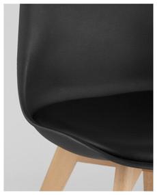 img 2 attached to STOOL GROUP Frankfurt chair set, plastic/artificial leather, 4 pcs., color: black
