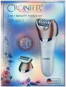 img 2 attached to 💆 CRONIER CR-8807: The Ultimate 2-in-1 Multifunctional Epilator for All Your Hair Removal Needs