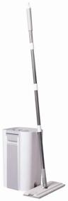 img 2 attached to 🧹 Ridberg Scrape Mop Grand - Complete Mopping Set with Mop, Bucket (12 l) & 2 Microfibers - White/Grey