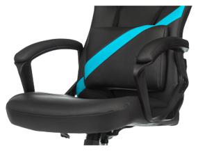img 2 attached to Computer chair Zombie DRIVER gaming, upholstery: imitation leather, color: black/blue