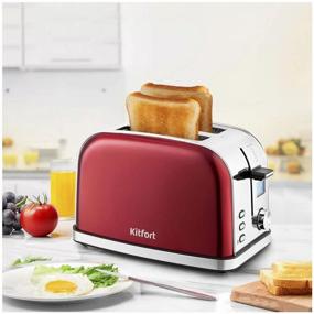 img 2 attached to Kitfort toaster KT-2036, red