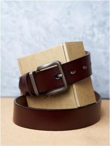 img 2 attached to Men's belt SUNNY LOVE leather wide for jeans and trousers universal