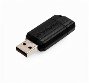img 2 attached to 💾 Verbatim Store 'n' Go PinStripe 32GB USB Flash Drive - Black
