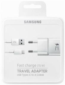 img 1 attached to Сетевое зарядное устройство Samsung EP-TA20 кабель USB Type-C, 15 Вт, белый