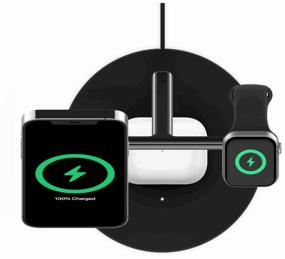img 2 attached to ⚡ Efficient Charging Solution: Belkin MagSafe 3-in-1 Wireless Charger in Black (WIZ009vfBK)
