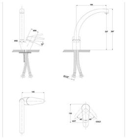 img 2 attached to Kitchen faucet (sink) KAISER County 55244 black