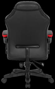 img 2 attached to Orthopedic back cushion Defender Master, upholstery: imitation leather, color: black/red