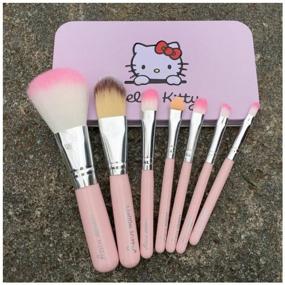 img 2 attached to Set of makeup brushes Hello Kitty 7 pieces, Hello Kitty brushes, baby set and gift for girls.